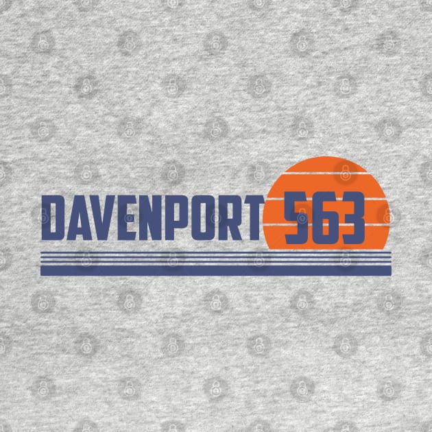 563 Davenport Iowa Area Code by Eureka Shirts